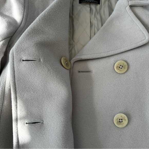 L.L. Bean Light Tan/Beige Wool Pea Coat with Thinsulate, Double-breasted - Picture 11 of 16